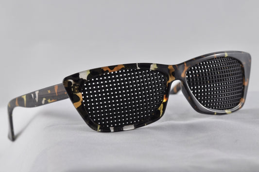 Gafas Piramidales Marrones - GafasReticulares.com